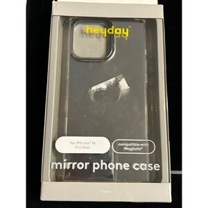 Heyday iPhone 16 Pro Max Mirror Phone Case MagSafe Compatible Silver New
